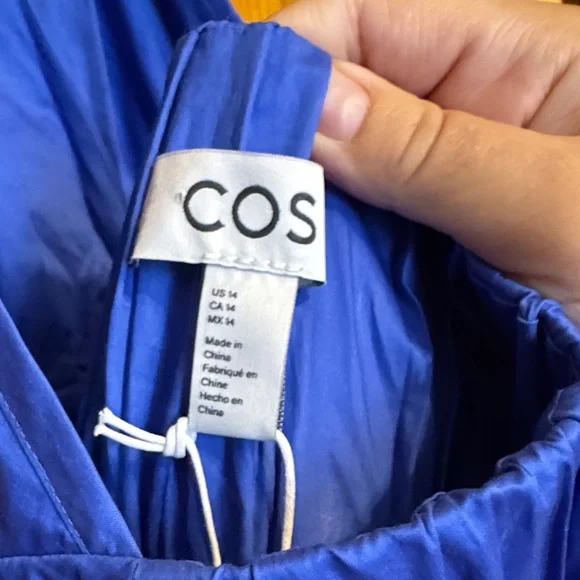 NWT COS Elegant Blue Halter Maxi Dress - Picture 6 of 6